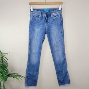 M.i.H | Paris Mid Rise Cropped Slim Raw Hem Jeans